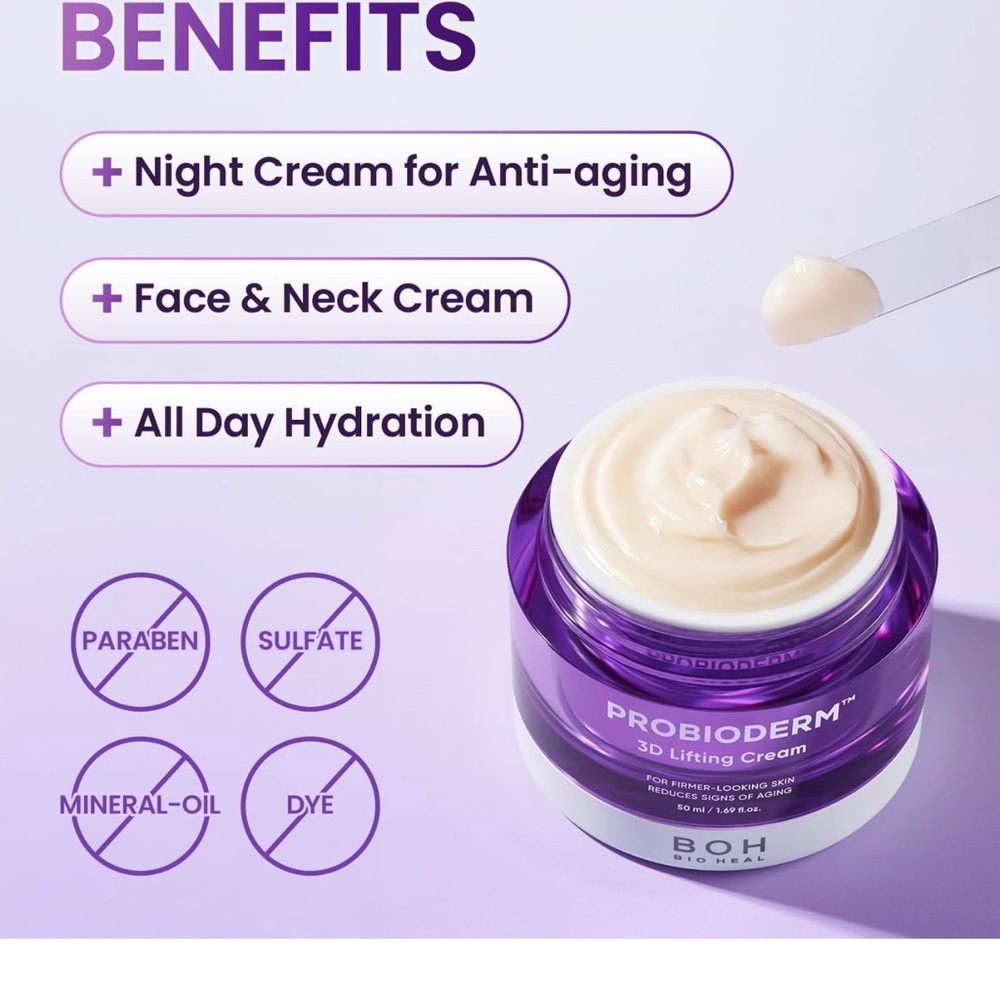 BIOHEAL BOH Probioderm Lifting Cream 50ml Special Set -Ampoule 7mL x 2each New